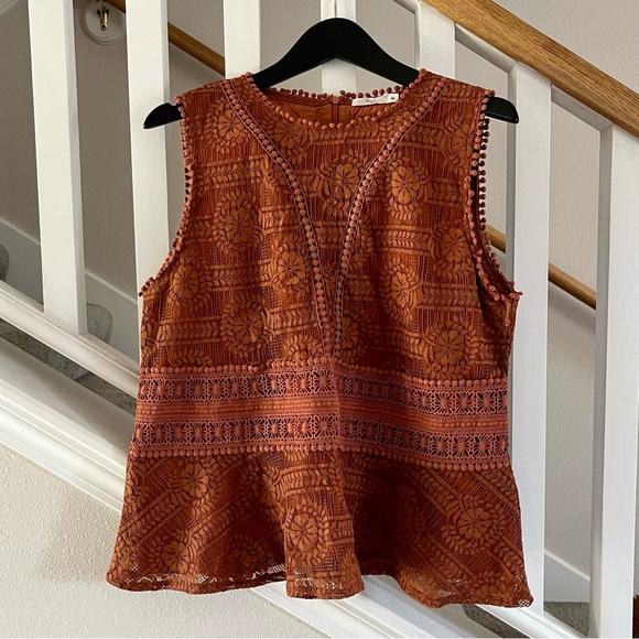 Lace Peplum Blouse - Picture 5 of 9